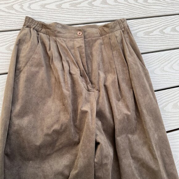 Vintage Suede Vest  and Pants  matching Set Green Suzelle Size 12 - Picture 7 of 10